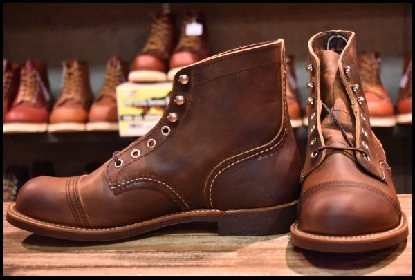 【8D 未使用 22年】レッドウィング 8085 アイアンレンジャー カッパーラフ＆タフ 茶 編み上げ アイアンレンジ ブーツ redwing HOPESMORE