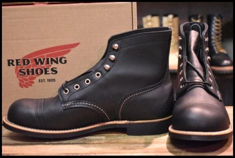 【9D 箱付 未使用 23年】レッドウィング 8084 アイアンレンジャー ブラック ハーネス 黒 キャップトゥ ブーツ redwing HOPESMORE