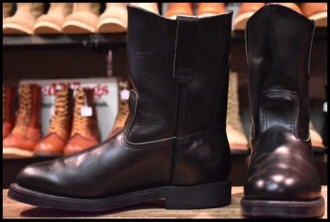 【8E 美品 03年】レッドウィング 1180 ペコス 黒 ブラッククローム プルオン ブーツ redwing pecos HOPESMORE