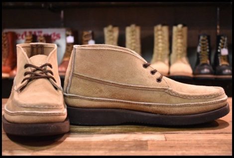 【10E 良品】RUSSELL MOCCASIN ラッセルモカシン スポーティングクレーチャッカ ダブルモカシン スエード ブーツ 短靴 HOPESMORE