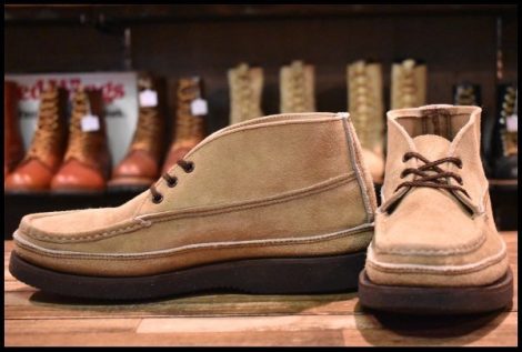 【10E 良品】RUSSELL MOCCASIN ラッセルモカシン スポーティングクレーチャッカ ダブルモカシン スエード ブーツ 短靴 HOPESMORE