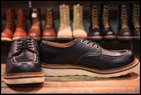 【8D 美品 17年】レッドウィング 8106 オックスフォード 黒 ブラッククローム モックトゥ ローカット 短靴 ブーツ redwing HOPESMORE