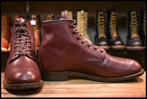 【10.5D 美品 17年】レッドウィング 9062 ベックマン ブラックチェリー フェザーストーン フラットボックス ブーツ redwing HOPESMORE