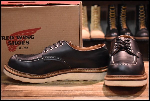 【8D 美品 17年】レッドウィング 8106 オックスフォード 黒 ブラッククローム モックトゥ ローカット 短靴 ブーツ redwing HOPESMORE