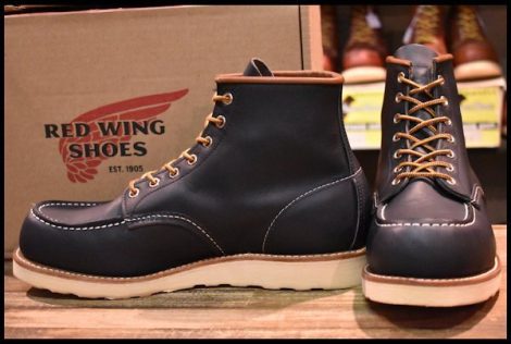 【9.5E 箱付 美品 18年】レッドウィング 8859 アイリッシュセッター ネイビーポーテージ 青 モックトゥ ブーツ redwing 8853 HOPESMORE