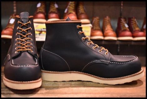 【9.5E 箱付 美品 18年】レッドウィング 8859 アイリッシュセッター ネイビーポーテージ 青 モックトゥ ブーツ redwing 8853 HOPESMORE