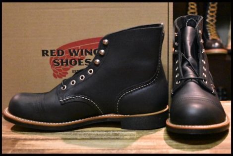 【8D 箱付 未使用 22年】レッドウィング 8084 アイアンレンジャー ブラックハーネス 黒 キャップドトゥ ブーツ redwing HOPESMORE