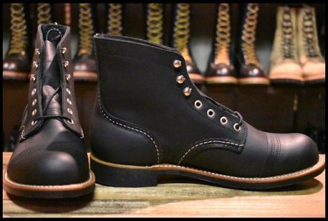 【8D 箱付 未使用 22年】レッドウィング 8084 アイアンレンジャー ブラックハーネス 黒 キャップドトゥ ブーツ redwing HOPESMORE