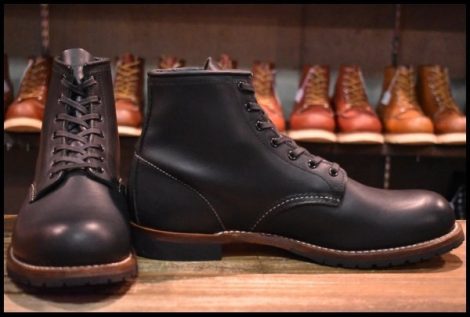 【9.5D 箱付 美品 16年】レッドウィング 9160 TYPE-B ブラックスミス 黒 ブラック ハーネス プレーントゥ ブーツ redwing HOPESMORE