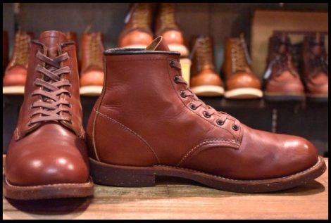 【9D 良品 15年】レッドウィング 2961 ブラックスミス 茶 ブラウン プレーントゥ レースアップ 編み上げ ブーツ redwing HOPESMORE