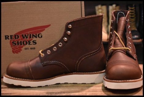 【7D 箱付 未使用 23年】レッドウィング 8088 アイアンレンジャー アンバーハーネス 茶 編み上げ レースアップ ブーツ redwing HOPESMORE