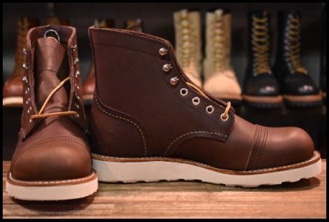 【7D 箱付 未使用 23年】レッドウィング 8088 アイアンレンジャー アンバーハーネス 茶 編み上げ レースアップ ブーツ redwing HOPESMORE