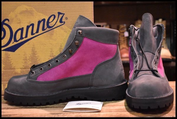 【8.5EE 箱付 DEAD 白タグ 】Danner ダナーライト 33005X アッシュ/ピンク ヌバック ゴアテックス ブーツ 30420X HOPESMORE