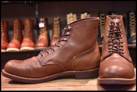 【10.5D 美品 16年】レッドウィング 8111 アイアンレンジ 茶 アンバー ハーネス キャップトゥ ブラウン ブーツ redwing HOPESMORE