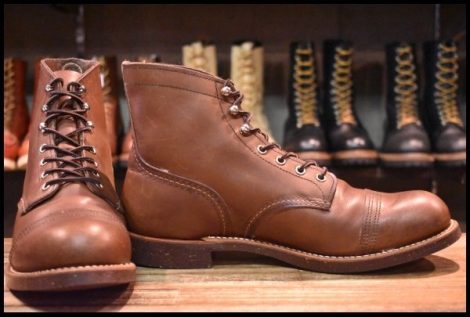 【10.5D 美品 16年】レッドウィング 8111 アイアンレンジ 茶 アンバー ハーネス キャップトゥ ブラウン ブーツ redwing HOPESMORE