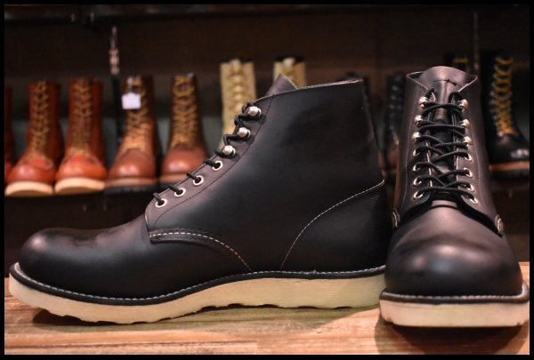 【10D 美品 11年】レッドウィング 8165 アイリッシュセッター 黒 ブラッククローム プレーントゥ 編み上げ ブーツ redwing HOPESMORE