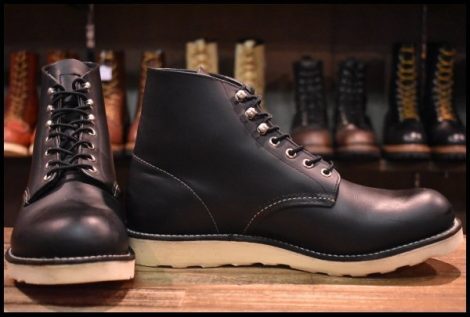 【10D 美品 11年】レッドウィング 8165 アイリッシュセッター 黒 ブラッククローム プレーントゥ 編み上げ ブーツ redwing HOPESMORE