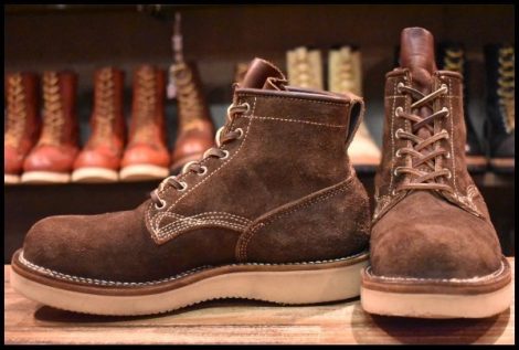 【UK8 美品 HOBO別注】VIBERG ヴァイバー BOBCAT ボブキャット ブラウン ラフアウト 茶 レースアップ ブーツ ヴァイバーグ HOPESMORE