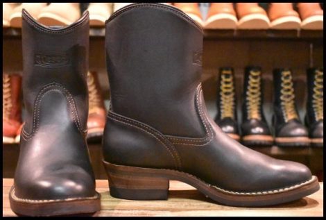 【9E 美品 14年】WESCO ウエスコ カスタムモリソン ブラック 黒 レザーライニング カスタムウエスタンボス BOSS HOPESMORE