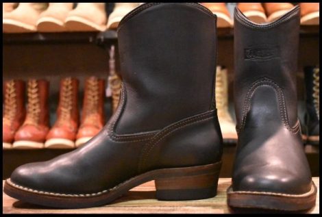 【9E 美品 14年】WESCO ウエスコ カスタムモリソン ブラック 黒 レザーライニング カスタムウエスタンボス BOSS HOPESMORE