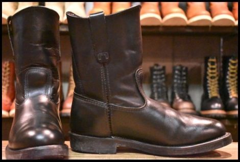 【8E 良品 03年】レッドウィング 1180 ペコス 黒 ブラッククローム プルオン ブーツ redwing pecos HOPESMORE