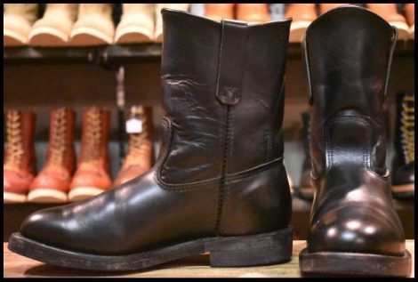 【8E 良品 03年】レッドウィング 1180 ペコス 黒 ブラッククローム プルオン ブーツ redwing pecos HOPESMORE