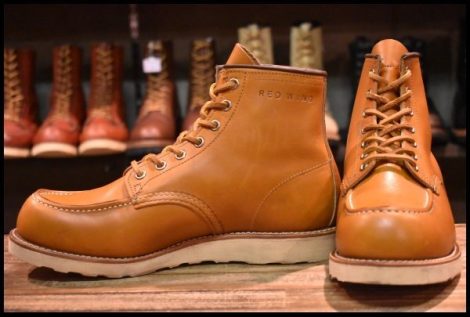 【8E 美品 14年】レッドウィング 9875 アイリッシュセッター ゴールドラセット モックトゥ レースアップ ブーツ redwing HOPESMORE