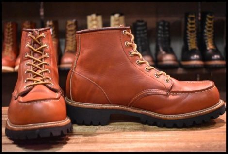 【8.5E 犬タグ 良品】レッドウィング 8175 アイリッシュセッター 茶 オロラセット ビブラムソール 編み上げ ブーツ redwing HOPESMORE