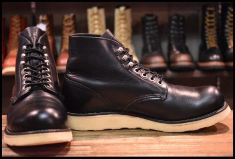 【7.5D 良品 犬タグ】レッドウィング 8165 アイリッシュセッター 黒 ブラッククローム プレーントゥ ブーツ redwing HOPESMORE