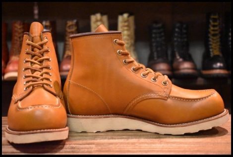 【8E 美品 14年】レッドウィング 9875 アイリッシュセッター ゴールドラセット モックトゥ レースアップ ブーツ redwing HOPESMORE