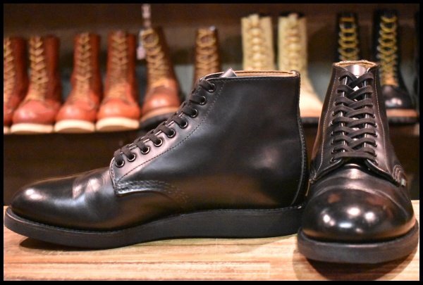 【8.5D 美品 15年】レッドウィング 9197 ポストマン 黒 ブラック シャパラル プレーントゥ レースアップ ブーツ redwing HOPESMORE