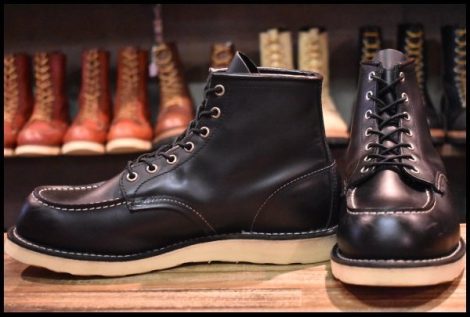 【9.5E 良品 10年】レッドウィング 8179 アイリッシュセッター 黒 ブラッククローム モックトゥ 編み上げ ブーツ redwing HOPESMORE