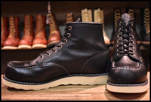 【9.5E 美品 16年】レッドウィング 8179 アイリッシュセッター 黒 ブラッククローム モックトゥ 編み上げ ブーツ redwing HOPESMORE