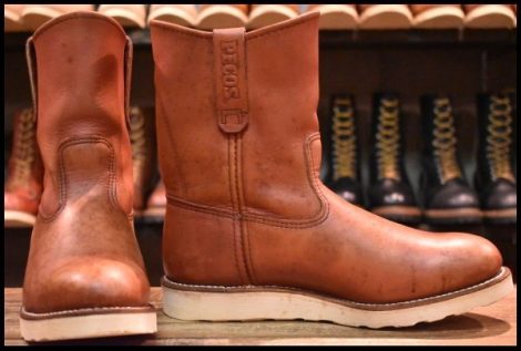 【8E 良品 08年】レッドウィング 8866 ペコス 赤茶 オロラセット プルオン クッションソール ブーツ redwing pecos HOPESMORE