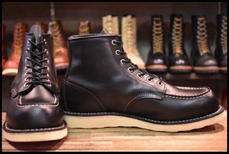 【9.5E 良品 10年】レッドウィング 8179 アイリッシュセッター 黒 ブラッククローム モックトゥ 編み上げ ブーツ redwing HOPESMORE