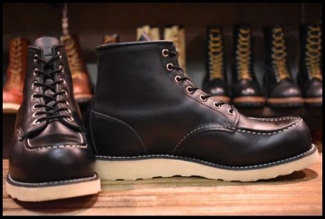 【9.5E 美品 16年】レッドウィング 8179 アイリッシュセッター 黒 ブラッククローム モックトゥ 編み上げ ブーツ redwing HOPESMORE