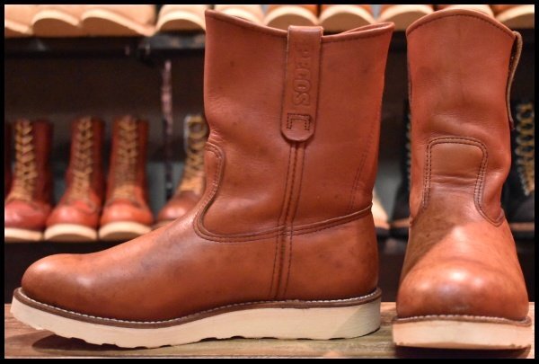 【8E 良品 08年】レッドウィング 8866 ペコス 赤茶 オロラセット プルオン クッションソール ブーツ redwing pecos HOPESMORE