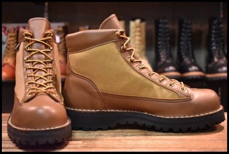 【7.5EE 箱付 美品 白タグ】Danner ダナーライト 30420X 茶 ブラウン カーキ ゴアテックス GORE-TEX 編み上げ ハイキング ブーツ HOPESMORE