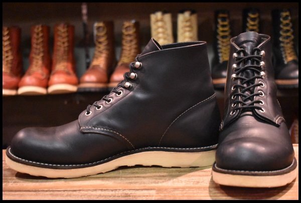 【9D 良品 11年】レッドウィング 8165 アイリッシュセッター 黒 ブラッククローム プレーントゥ 編み上げ ブーツ redwing HOPESMORE