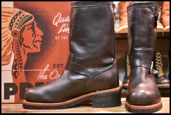 【7.5E 箱付 未使用 黒タグ】Chippewa チペワ 1901M03 エンジニア 黒 ブラック ワールウィンド スチールトゥ ビブラム700 ブーツ HOPESMORE