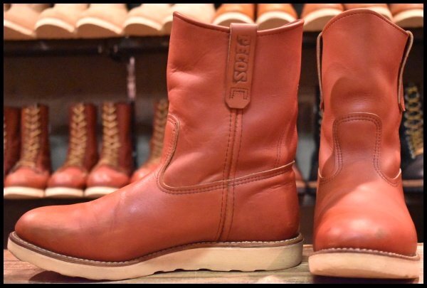 【9E 良品 13年】レッドウィング 8866 ペコス 赤茶 オロラセット クッションソール プルオン ブーツ redwing pecos HOPESMORE