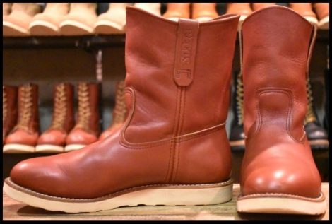 【10E 良品 15年】レッドウィング 8866 ペコス 赤茶 オロラセット プルオン クッションソール ブーツ redwing pecos HOPESMORE