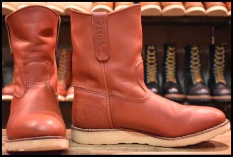 【9E 良品 13年】レッドウィング 8866 ペコス 赤茶 オロラセット クッションソール プルオン ブーツ redwing pecos HOPESMORE