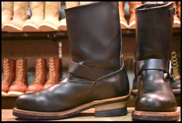 【7.5D 良品 08年】レッドウィング 2268 エンジニア 黒 ブラッククローム スチールトゥ ブーツ redwing HOPESMORE