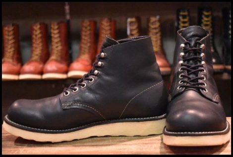 【8D 良品 05年】レッドウィング 8165 アイリッシュセッター 黒 ブラック クローム プレーントゥ ブーツ redwing HOPESMORE