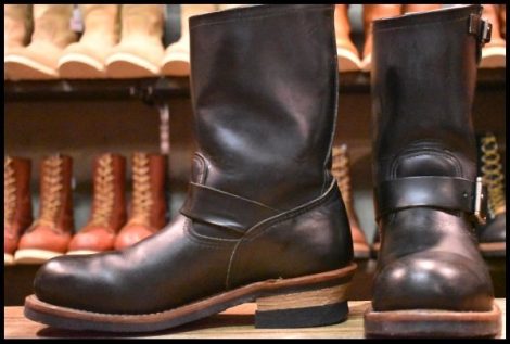 【7.5D 良品 13年】レッドウィング 2268 エンジニア 黒 ブラッククローム スチールトゥ ブーツ redwing HOPESMORE