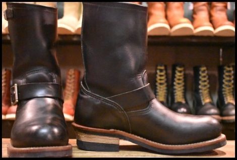 【7.5D 良品 13年】レッドウィング 2268 エンジニア 黒 ブラッククローム スチールトゥ ブーツ redwing HOPESMORE