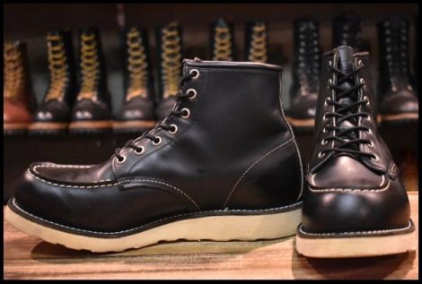 【9D 美品 羽タグ 00年】レッドウィング 8130 アイリッシュセッター 黒 ブラッククローム モックトゥ ブーツ 8179 redwing HOPESMORE