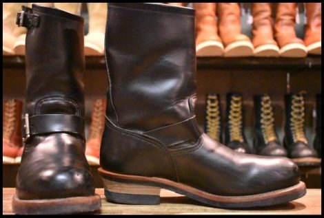 【9D 良品 11年】レッドウィング 2268 エンジニア 黒 ブラッククローム スチールトゥ ブーツ redwing HOPESMORE