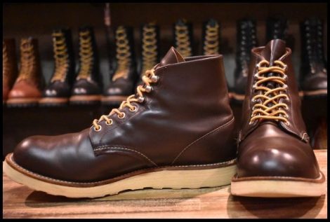 【9.5D 良品 羽タグ】レッドウィング 8160 アイリッシュセッター ガラスレザー ブラウン 茶 レースアップ ブーツ redwing HOPESMORE